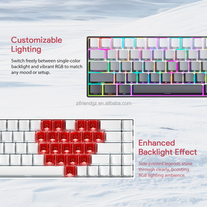 TK68 RGB Backlight ABS keycaps Full-key não-conflito Tipo-C com fio teclado mecânico de jogo para computador e <span class=keywords><strong>laptop</strong></span> para jogos - Product Image 3