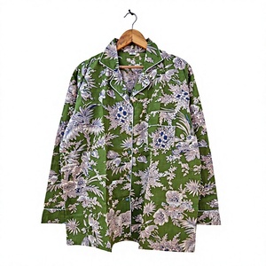 เสื้อเชิ้ตแขนยาวลายเรขาคณิตสำหรับผู้ชาย ผ้าฝ้ายถัก 100% สวมใส่สบายๆ สำหรับฤดูใบไม้ผลิ มีกระเป๋าเสื้อ ของขวัญสำหรับเธอ - Product Image 1
