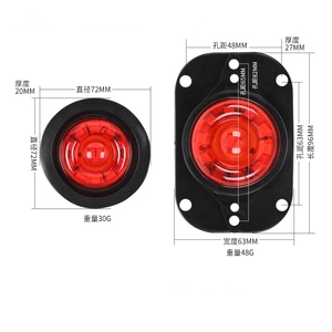 Đèn báo bên xe tải bán buôn 12V 24V, đèn đánh dấu rơ moóc <span class=keywords><strong>LED</strong></span>, OEM ODM - Product Image 2