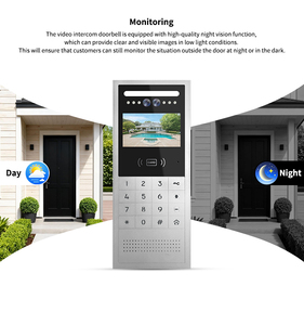 ออดอินเตอร์คอมวิดีโอสำหรับภายนอกอาคาร Tuya App ความละเอียด 1080p กันน้ำ พร้อมหน้าจอสัมผัสขนาด 7 นิ้ว และระบบมองเห็นในเวลากลางคืน สำหรับอพาร์ตเมนต์ - Product Image 3