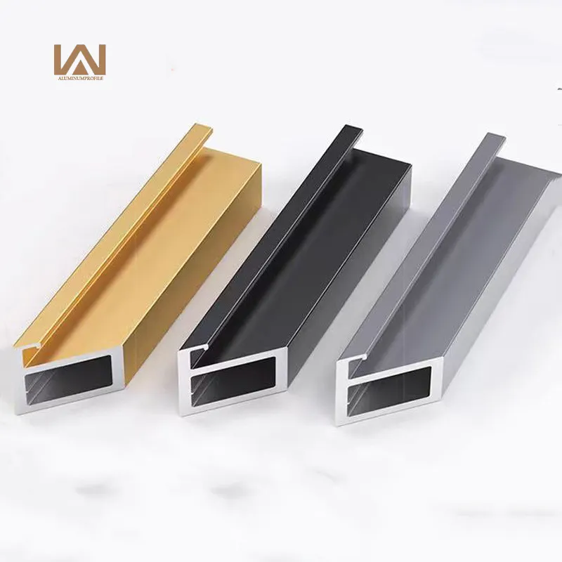 Aluminum profile frame glass All aluminum cabinet door handle Modern style Glass cabinet aluminum alloy frame