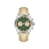Reloj de Mujer Seiko Automático con Cronógrafo, Correa de Cuero, Cristal, Diseño Personalizado OEM, Acero Inoxidable FL5747