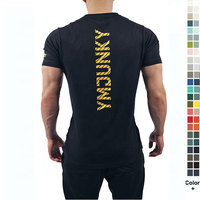 Logo personnalisé hommes t-shirt vierge musculation vêtements de sport t-shirt sport Muscle peau mince Fit Fitness hommes t-shirts de sport