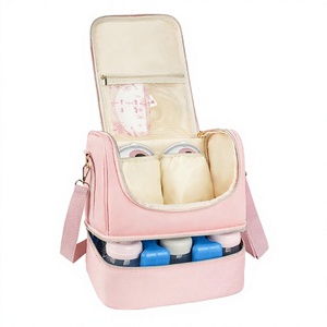 Bolsa Térmica para Leche Materna, Bolsa de Viaje con Paquete de Hielo para 6 Biberones, Doble Capa Aislada con Cierre de Cremallera - Product Image 1