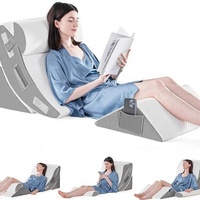 Ensemble de 4 pièces d'oreillers de lit de qualité supérieure pour le soutien du dos, oreillers en mousse à mémoire de forme pour le soulagement des douleurs cervicales, vente en gros en usine