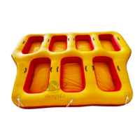 Bateau gonflable Donut pour sports nautiques, design classique, 7 personnes, bâche en PVC 0,9 mm, certifié CE, taille/couleur personnalisable