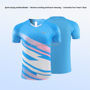 เสื้อฟุตบอลฤดูร้อนคุณภาพสูงสำหรับทุกเพศ สามารถปรับแต่งได้ตามต้องการ รับผลิตแบบ OEM ชุดกีฬาฟุตบอล เน็ตบอล แบดมินตัน - Product Image 4