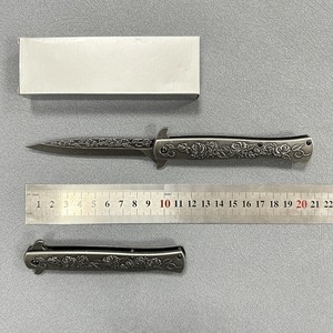 Hoja de lavado de piedra de moda <span class=keywords><strong>mango</strong></span> de aluminio en relieve cuchillo plegable de supervivencia de acero inoxidable cuchillo de autodefensa para exteriores al por mayor - Product Image 6