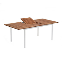 Table à manger extensible en bois d'eucalyptus pour l'extérieur HOMFUL