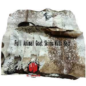 Cabeza de piel de cabra de vitela natural Animal completo con uso de cabello para Djembes Tambor Africano Shaman Drums Bodhrans - Product Image 1