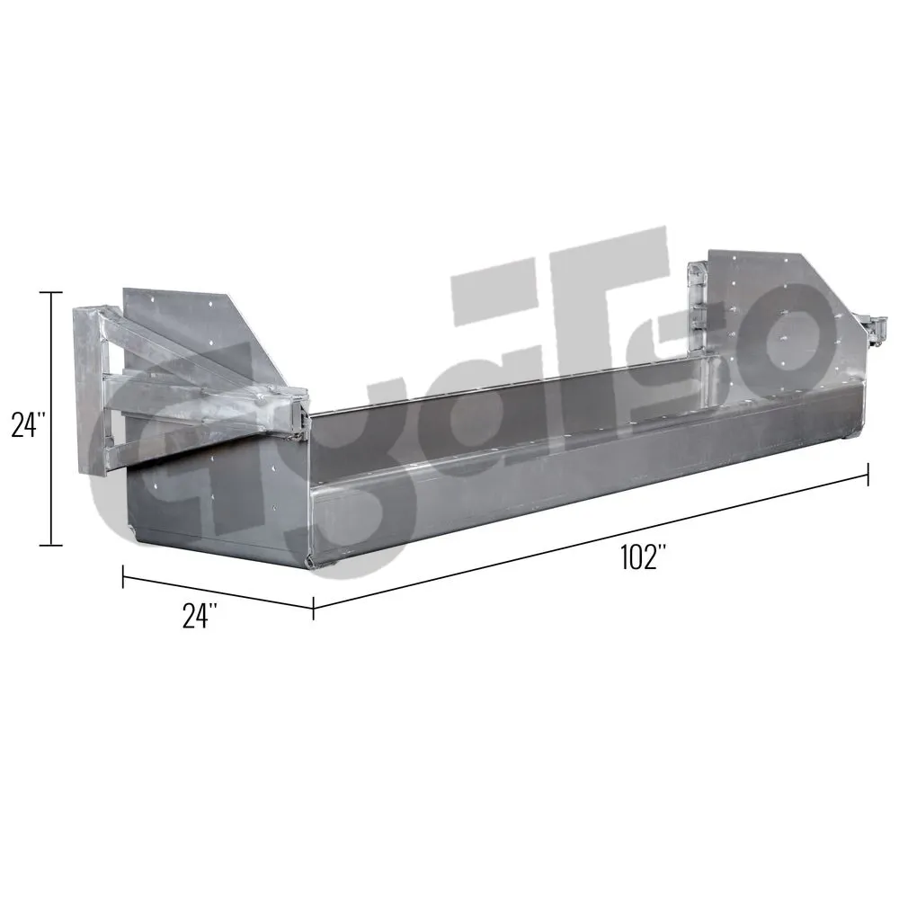 102"Lx24"Wx24"H Aluminum Dunnage Rack Slide Out For Step Deck Flatbed Trailer