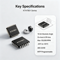 CONNTEK KTH7801 Encoder Magnetik Hall Non-kontak 16-bit yang Dapat Diprogram, Output ABZ PWM, Presisi Tinggi, Latensi Ultra-rendah untuk