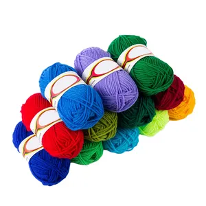 高品質手編みかぎ針編みファンシーリサイクル糸アクリル糸編み物用