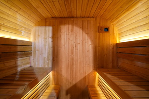 Sauna à vapeur carré en bois massif durable pour les bienfaits immunitaires et musculaires, écologique, alimenté à l'énergie solaire, facile à assembler, garantie de 2 ans - Product Image 6