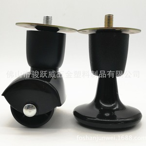 Furniture Caster 10Cm <b>Black</b> Abs Plastic Threaded Stem Swivel Bed Leg Quiet Wear Resistant Modern Design - Product Image 5