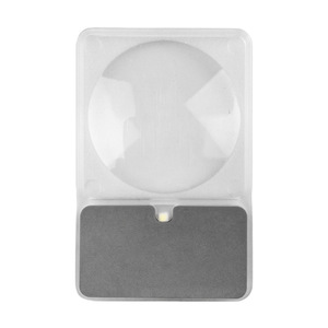 BIJIA Portable Card Magnifier with LED Illumination <strong>Aspherical</strong> <strong>Lens</strong> Pocket Reading Magnifying Glass - Product Image 1