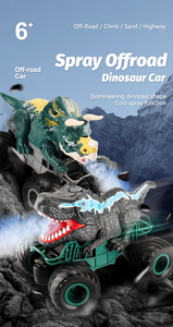 Voiture RC tout-terrain télécommandée 2.4G Dragon <span class=keywords><strong>King</strong></span> <span class=keywords><strong>Dinosaure</strong></span> Bigfoot avec fonction de pulvérisation et triangle de gravité, modèle Dragon <span class=keywords><strong>King</strong></span> Dragon Climbing Bigfoot - Product Image 2