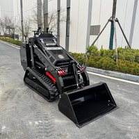 Mini-chargeuse sur pneus avec élévateur hydraulique certifiée CE EPA pour objets lourds