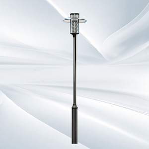 Lampadaire de Jardin en Alliage d'Aluminium 3500K Blanc Chaud IP66 AC 220V à Commande par Bouton Alimenté par Énergie Solaire Ra90 Garantie 10 Ans - Product Image 1