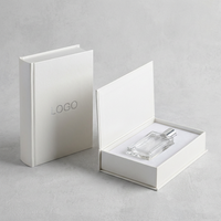 Boîte cadeau de parfum personnalisée en forme de livre, boîte à rabat magnétique en papier avec doublure en éponge, boîte rigide à insérer pour cosmétiques et bijoux