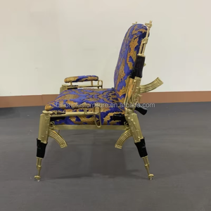 Kursi santai beludru kontemporer Italia kursi senapan mesin Lobby putar santai kualitas tinggi untuk apartemen ruang tamu - Product Image 5