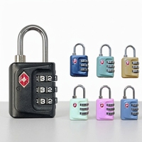 Cadenas à combinaison certifié TSA, 3 chiffres, ABS noir, léger, pour valise de voyage, sac à dos, casier