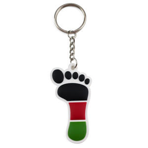 Luxe designer op maat gemaakte siliconen mode rubberen sleutelhanger 2D sneaker sleutelhanger groothandel voor tas - Product Image 4