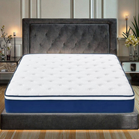 Matelas de 25 cm Ressort de poche en mousse à mémoire de forme Mobilier de maison moderne pour Villa Hôtel Hôpital Chambre Vente en gros Matressess hybride