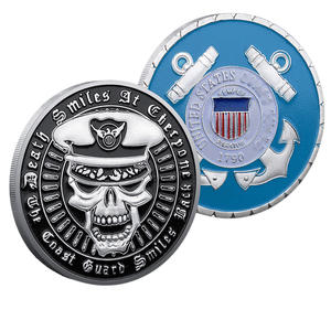 Herdenkingsmunt met schedel, creatief metalen herdenkingsmunt, bureauversiering - Product Image 6