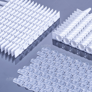Tube à essai 100uL PCR Tube Bandes Volume 0.1ml Blanc Dnase Rnase Gratuit 8 Bandes PCR tube Clair Non stérile 0.1mL - Product Image 5