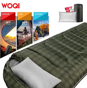 WOQIアダルトXL封筒寝袋3〜4シーズン用キャンプハイキングバックパッキング用寝袋