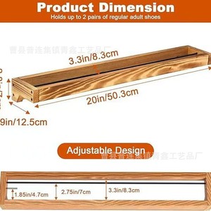Wooden Single Layer <b>Shoe</b> <b>Rack</b> Solid Wood <b>Wall</b> Mounted Space Saving Storage For Entryway Bedroom - Product Image 3