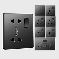 Touchmi precio de fábrica Reino Unido 1/2/3 Gang Light 20A 45A baquelita 13A toma de corriente de pared pulsador interruptores eléctricos enchufe