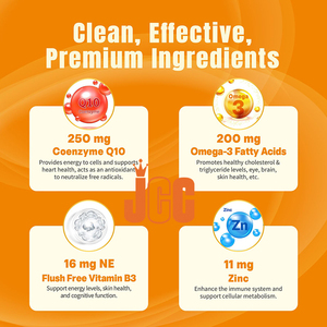 Suplemento orgánico CoQ10 Coenzima Q10 Gomitas para la piel antioxidante natural Cerebro Vitamina <span class=keywords><strong>B</strong></span> saludable Gomitas Sin <span class=keywords><strong>gluten</strong></span> Fábrica - Product Image 4