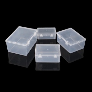 Transparent Double Locking Plastic <b>Storage</b> Box Set For Tools Parts Accessories Desktop Organization Small Medium Large Sizes - Product Image 4