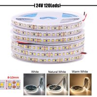 Bande lumineuse LED flexible en cuivre 24V SMD2835, 60 LED/m, RGB, éclairage d'ambiance changeant de couleur, rétroéclairage TV, home cinéma, IP20, CRI80, CE