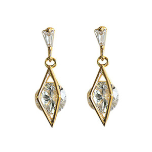 Orecchini Pendenti Geometrici per Donne, Ispirazione Francese, Minimalisti, Rotondi, Scintillanti, Eleganti, Gioielli per Orecchie alla Moda - Product Image 1
