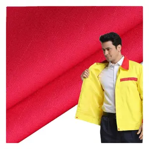 JHDTEX 100% polyester fluorescent sécurité chine wr et respirant imperméable tc vêtements de travail tissu pour vêtements de travail