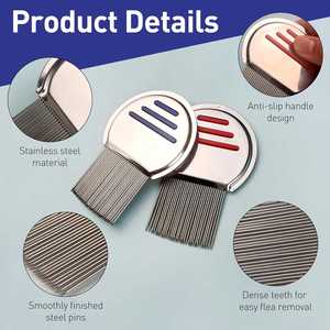 หวีโลหะกำจัดเหาสำหรับเด็ก ทำจากสแตนเลสอย่างดี ขายส่ง - Product Image 4