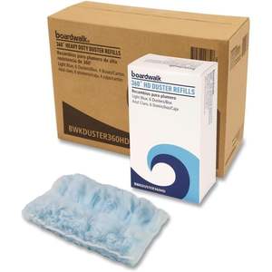 Recharges de plumeaux en microfibre HD 360 Boardwalk 96494-BWK bleu clair, 24 par carton, jetables, avec fibres douces et moelleuses - Product Image 4