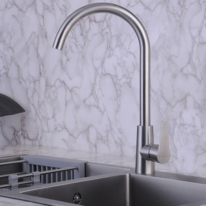 Grifo de Cocina de Acero Inoxidable 304, Monomando, Montaje en Encimera, Estilo Moderno, Válvula de Cerámica, Fácil Instalación - Product Image 4