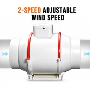 OEM/ODM Round Type Plastic <strong>4</strong> <strong>Inch</strong> Silent Powerful Hydroponics Inclined <strong>Duct</strong> Mounted Fan Low Noise 35-39db for Restaurants Cafes - Product Image 2