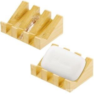 Solid Wood Soap Dish Irregular Shape <b>Draining</b> <b>Rack</b> For Bathroom Hotel Guesthouse Soap Holder Retro Color No Drill Installation - Product Image 3