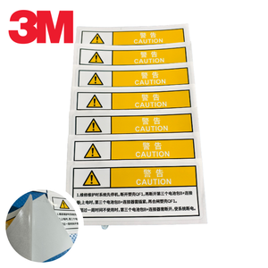 3M 180C Custom Warning Adhesive Stickers <b>Waterproof</b> Paper Labels with Acrylic Adhesive for Equipment Caution Signs - Product Image 1
