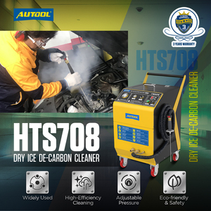 เครื่องทำความสะอาดคาร์บอนในเครื่องยนต์รถยนต์ Autool HTS708 พร้อมระบบพ่นน้ำแข็งแห้ง CO2 แรงดันไฟฟ้า 110V/220V ความจุ 7.5 กก. - Product Image 6