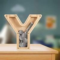 Vente en gros de tirelires personnalisées en bois transparent en forme de lettres, de cochons, de chiens, de chats, ou de tirelires en vrac pour enfants, tirelires cassables