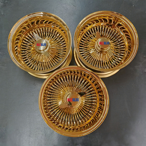 Llantas de 13/14 pulgadas doradas con radios de alambre, llantas de 13 pulgadas con neumático de banda blanca - Product Image 3