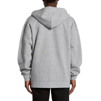 Sweat à capuche personnalisé pour homme, 100% coton, coupe oversize, épaules tombantes, fermeture éclair intégrale, sweat à capuche épais pour homme