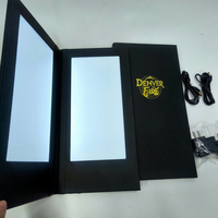 Accepter Logo Personnalisé Menu Lumière LED Rechargeable 2 Panneaux 2 Menu Vue Lumière LED Restaurant LED Menu HD Lumineux