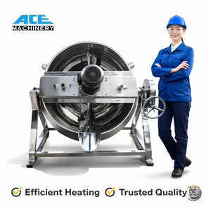 Olla de cocción de acero inoxidable de 50, 100, 200, 300, 400, 500, 600 litros, caldera eléctrica encamisada para derretir azúcar y cera, mezcladora y cocedor - Product Image 4